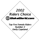 2002 WakeWorld Riders Choice Top Five Female Riders -- Number Two -- Emily Copeland